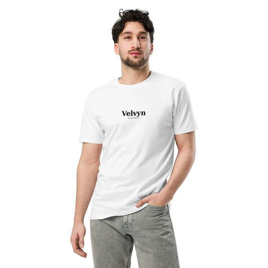 T-shirt Velvyn™:Logo Velvyn Noire sur Blanc Brodé Velvyn