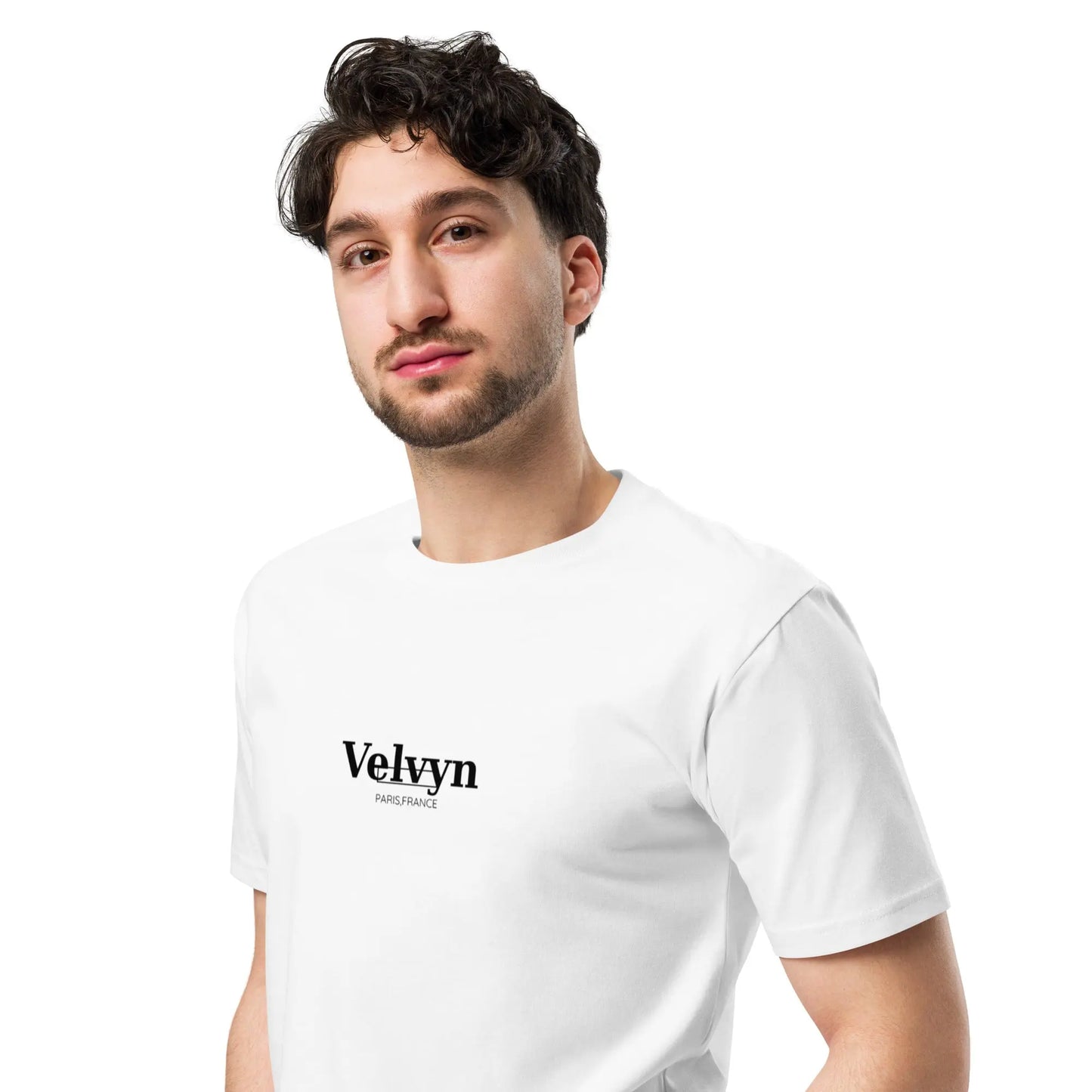 T-shirt Velvyn™:Logo Velvyn Noire sur Blanc Brodé Velvyn